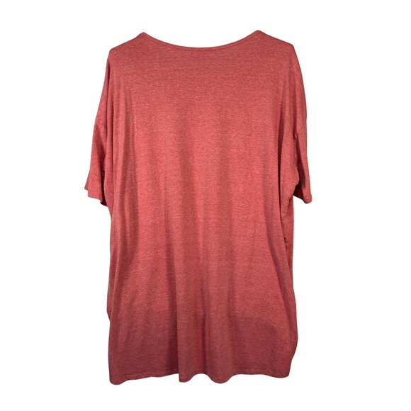 LuLaRoe Womens Size 3XL Light Red High-Low Hem T-Shirt 3XL - Picture 4 of 6